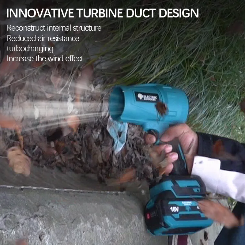 آلهة كهربائية بدون فرش منفاخ هواء كهربائي لاسلكي توربو مروحة نفاثة يده أداة نفخ الغبار لبطارية ماكيتا 18 فولت