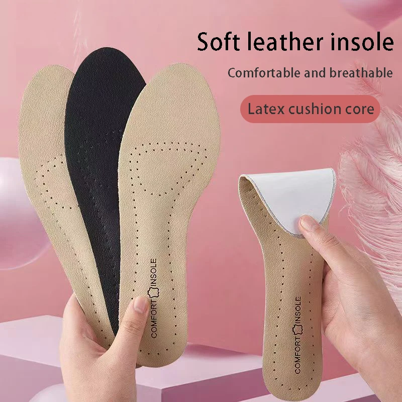 

1 Pair Leather Sandal Insoles for Women Comfortable Soft Bottom Shoes Pads Non Slip Breathable and Pasteable High-heeled Cushion