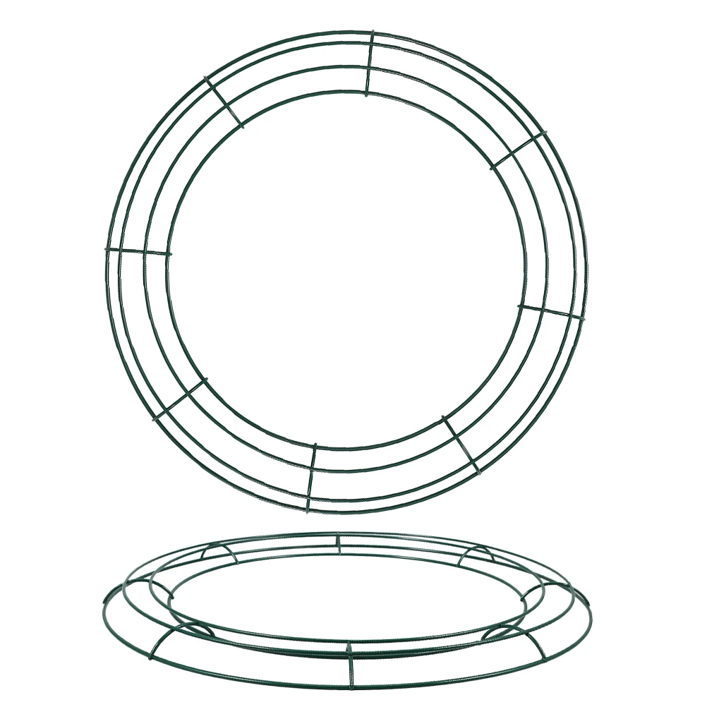 

2Pcs Iron Metal Wreath Frame Round Floral Hoop for Holiday Wedding Party Craft Wreath Making Supplies Metal Floral Hoop Rings