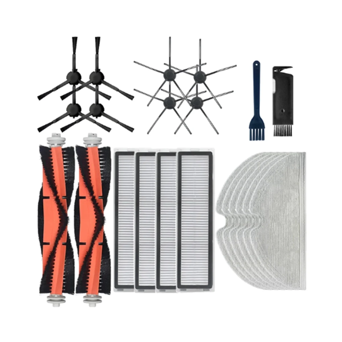 Accessoires pour aspirateur robot D9 & Bot L10 Pro, brosse principale, brosse latérale, filtre Hepa, vadrouille, chiffons