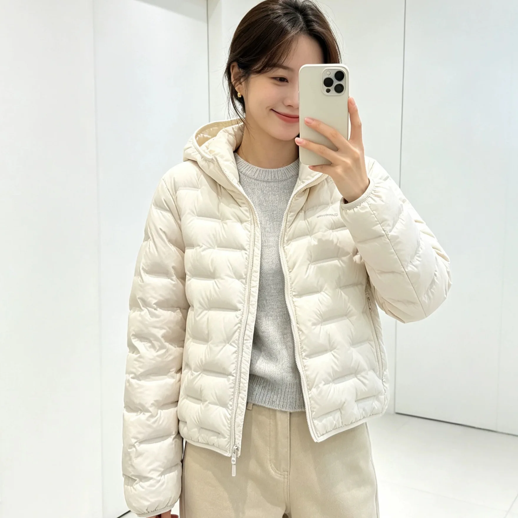 Autumn Ultra-Light Thin Women's down Cotton Jacket Casual Parkas Short Warm Outerwear Loose Fit Korean Style Winter Coat