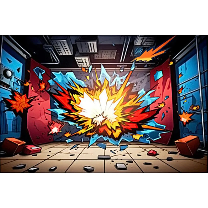 Mehofond Superhero Comic Backgrounds Fighting Scenes Explosions Boy Birthday Party Decor Backdrop Photo Studio Photozone Props