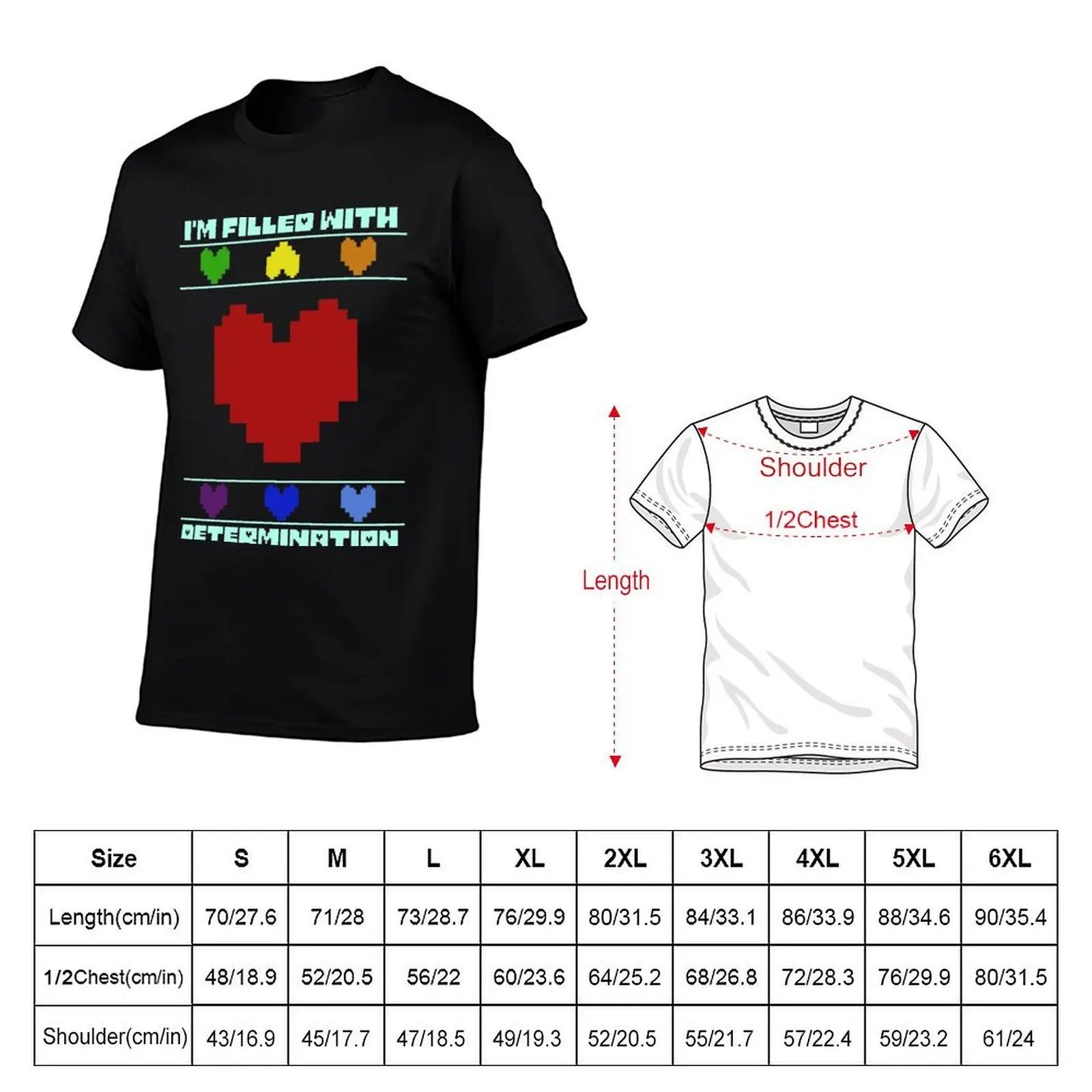 Filled with Determination ? T-Shirt Short sleeve tee Funny t-shirt Men's t shirts