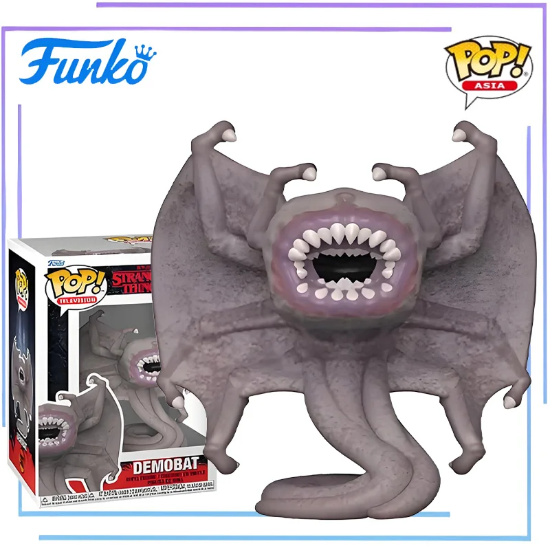 Edición genuina FUNKO POP Stranger Things Temporada 4 - Demobat Anime figura de acción ornamento modelo juguetes montaje modelo coleccionable