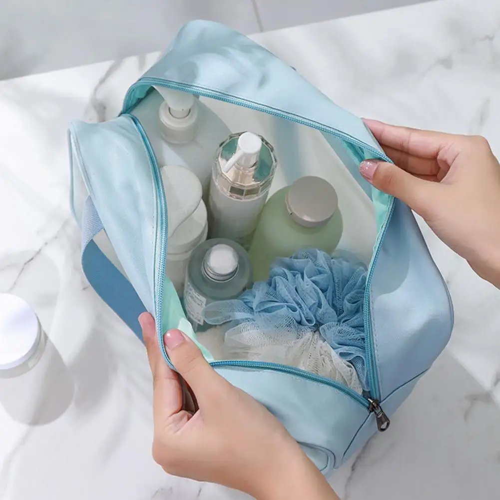 Borsa cosmetica trasparente borsa per cosmetici da bagno borsa per il lavaggio borsa per il trucco trasparente con cerniera borsa per il trucco