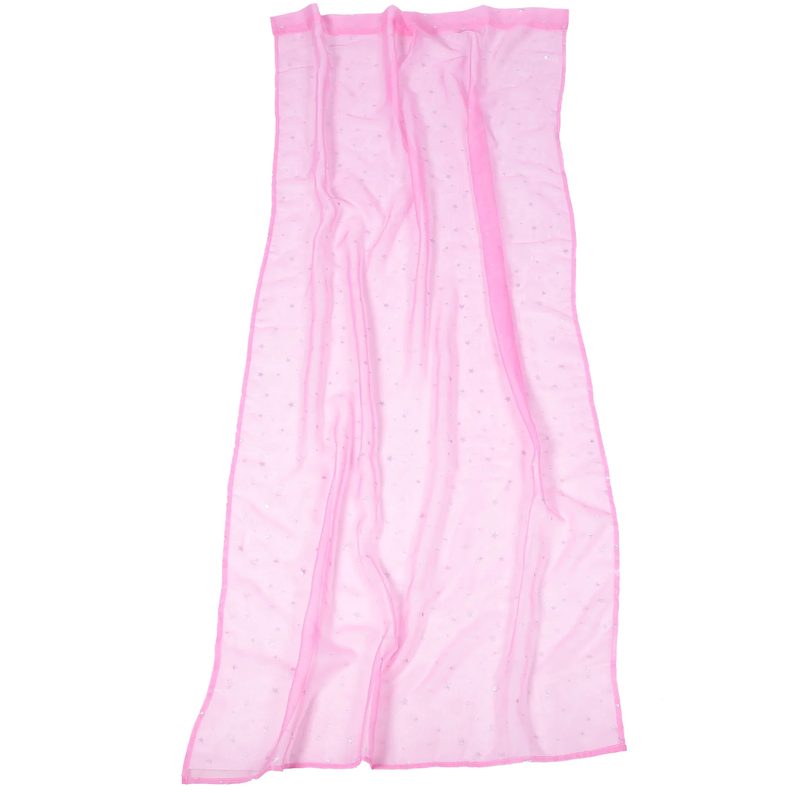 

Silver Star Sheer Curtains Cute Net Windows Doorway Light Filter Glitter Voile Tulle Privacy Transparent Bedroom