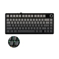 EPOMAKER X AULA F75 MAX Teclado mecánico inalámbrico compacto con diseño 75% ANSI con cable/Bluetooth/2,4 GHz con pantalla TFT y perilla