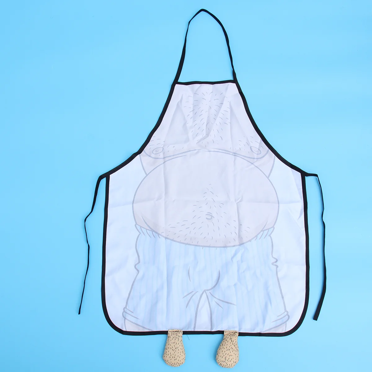 Novelty Cooking Kitchen Apron Wacky Belly Man Printed Apron Cooking Grilling BBQ Apron