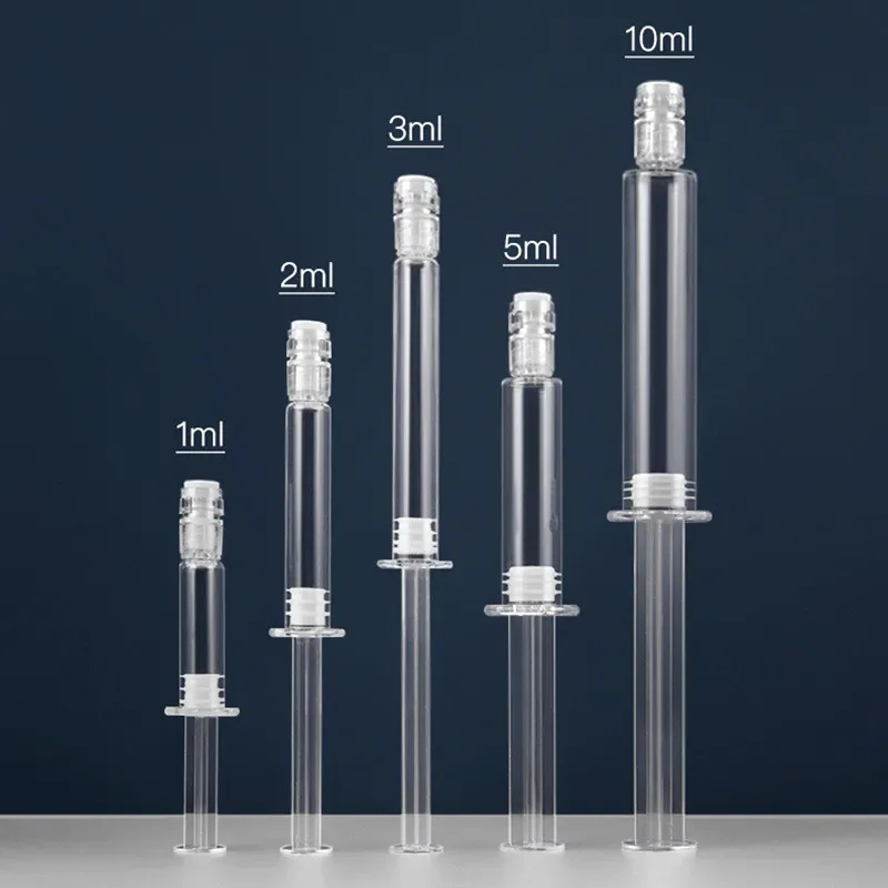 1ml 2ml 3ml 5ml 10ml Cosmetic Clear Small Syringe Bottles Empty Plastic Essence Hyaluronic Prefilled Dispossiable Packing Tubes