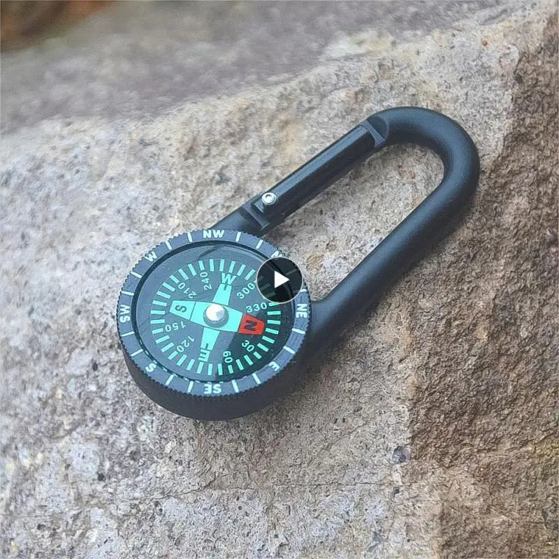 Carabiner 30 G Durable Mini Practical Convenient Outdoor Supplies Thermometer Aluminum Alloy Split Ring Portable Hook Buckle