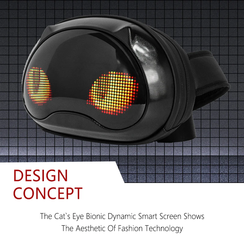 LED Smart Display Chest Bag DIY Patterns,Motorcycle Riding Bag Travel Shoulder Bag Sports Waterproof Crossbody Bag Holiday Gift