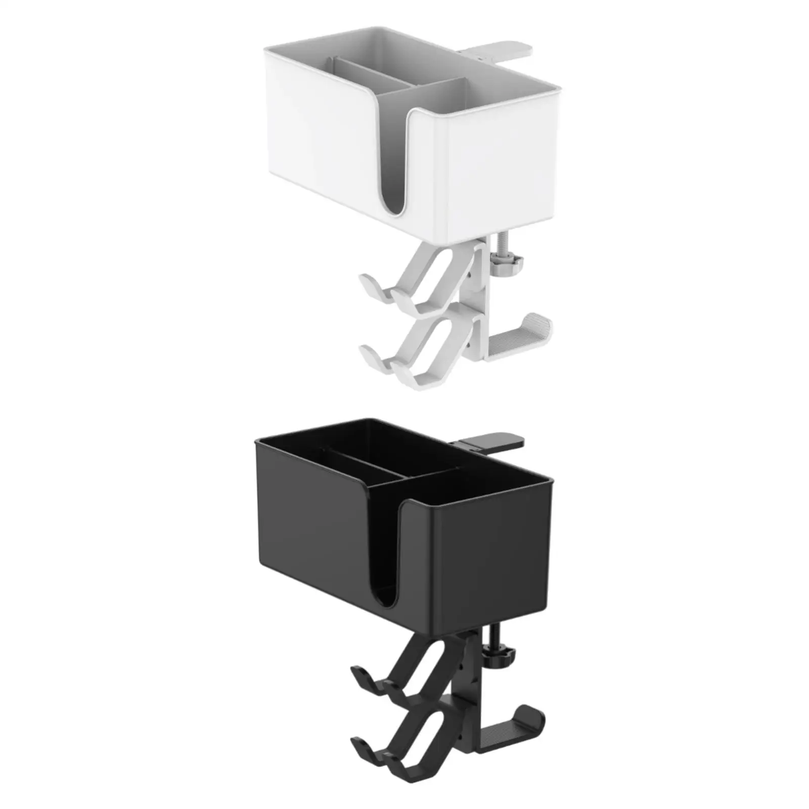 

5 in 1 Desk Cup Holder Home Controller Headphone Hanger Phone Pen Storage Box for Workstation Water Bottle NightStand Dorm Table