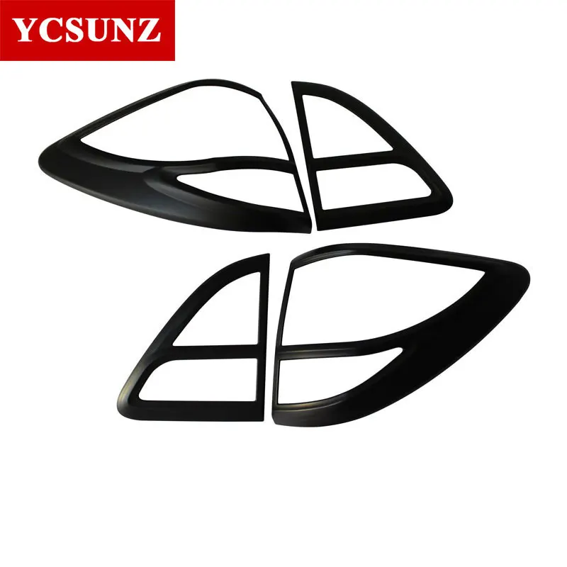 For Mazda BT50 Accessories Matte Black Rear Lamp Lights Cover For Mazda BT-50 2012 -2018 2019 2020 Car Styling Ycsunz