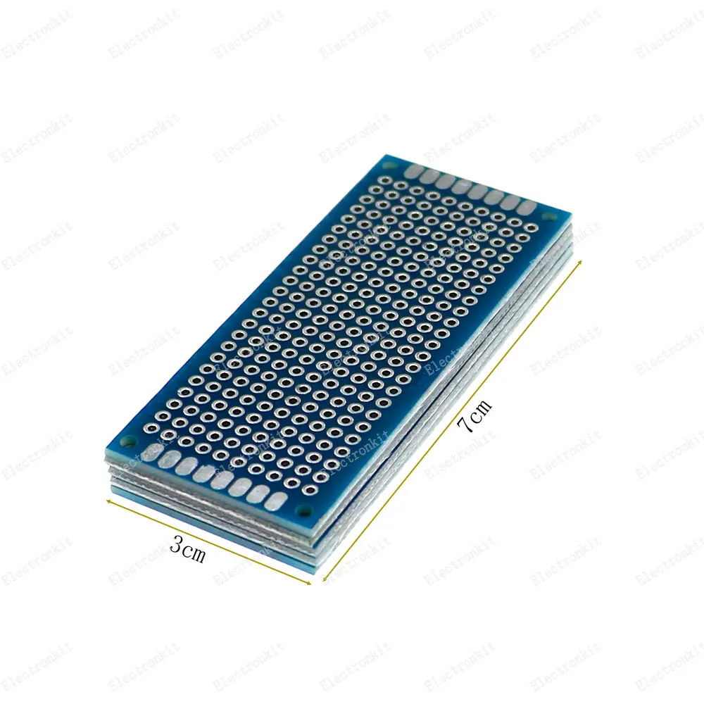 20 pçs/lote Protótipo PCB Placa de Circuito Protoboard Universal Prototipagem Stripboard Veroboard 2X8 3X7 4X6 5X7 5Pcs Cada Mix Azul