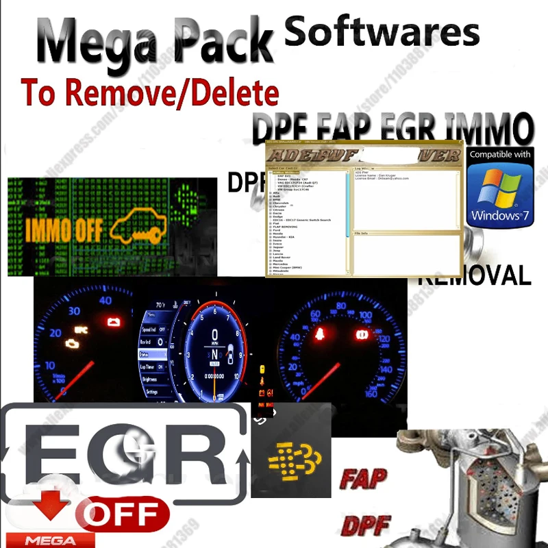 

DTC remover 10 ECU Gifts and DPF+EGR+Lambda+Remover v2017_05 Version Software cars accessories tools