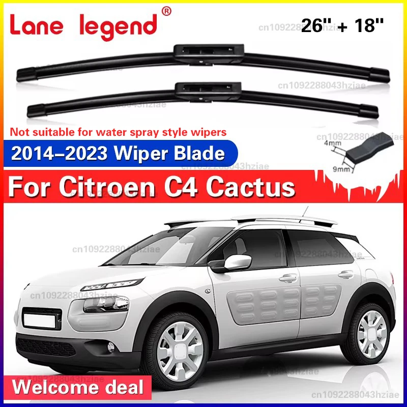 Für Citroen C4 Kaktus 2014 - 2023 Wischer Front Wischer Klingen Windschutzscheibe Windschutz Fenster Pinsel Auto Zubehör 2021 2022 26 "18"