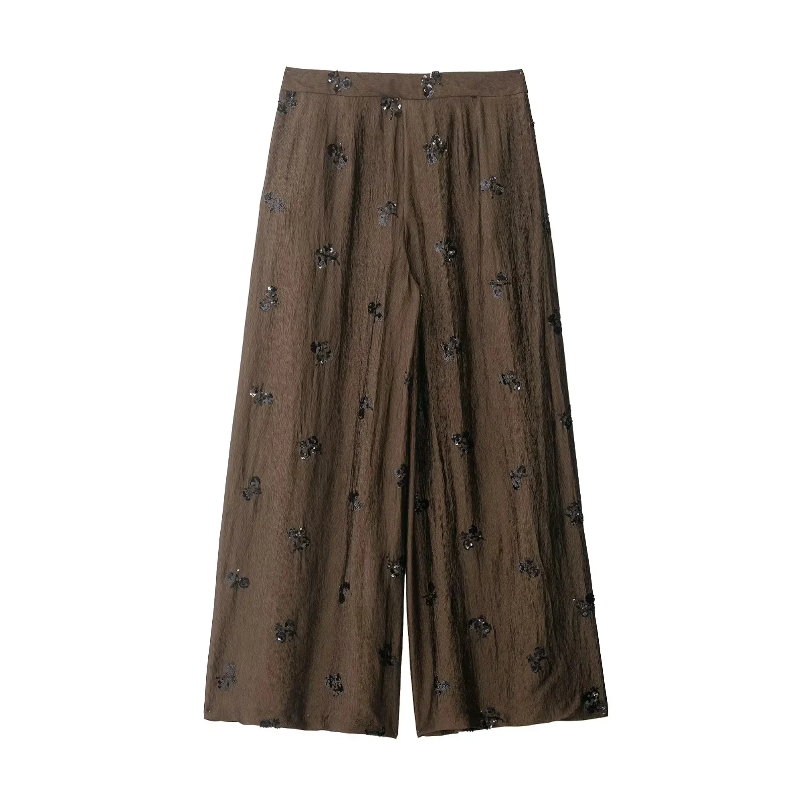 KONDALA Vintage Sexy Chic Damen-Hosenanzug Rückenfreies Pailletten-Neckholder-Top Lange Weite Hose Mode 2026 Frühling Sommer Strandanzug – Detail 14