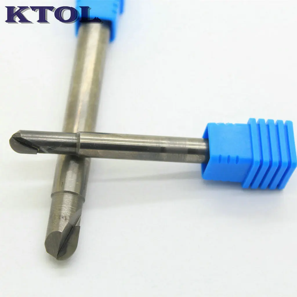 R Arc สองขอบ PCD Diamond End Mill ชุด 2PC CNC Router Bits เครื่องตัดแกะสลักตัดเครื่องมือคาร์บอนไฟเบอร์แก้วอลูมิเนียม