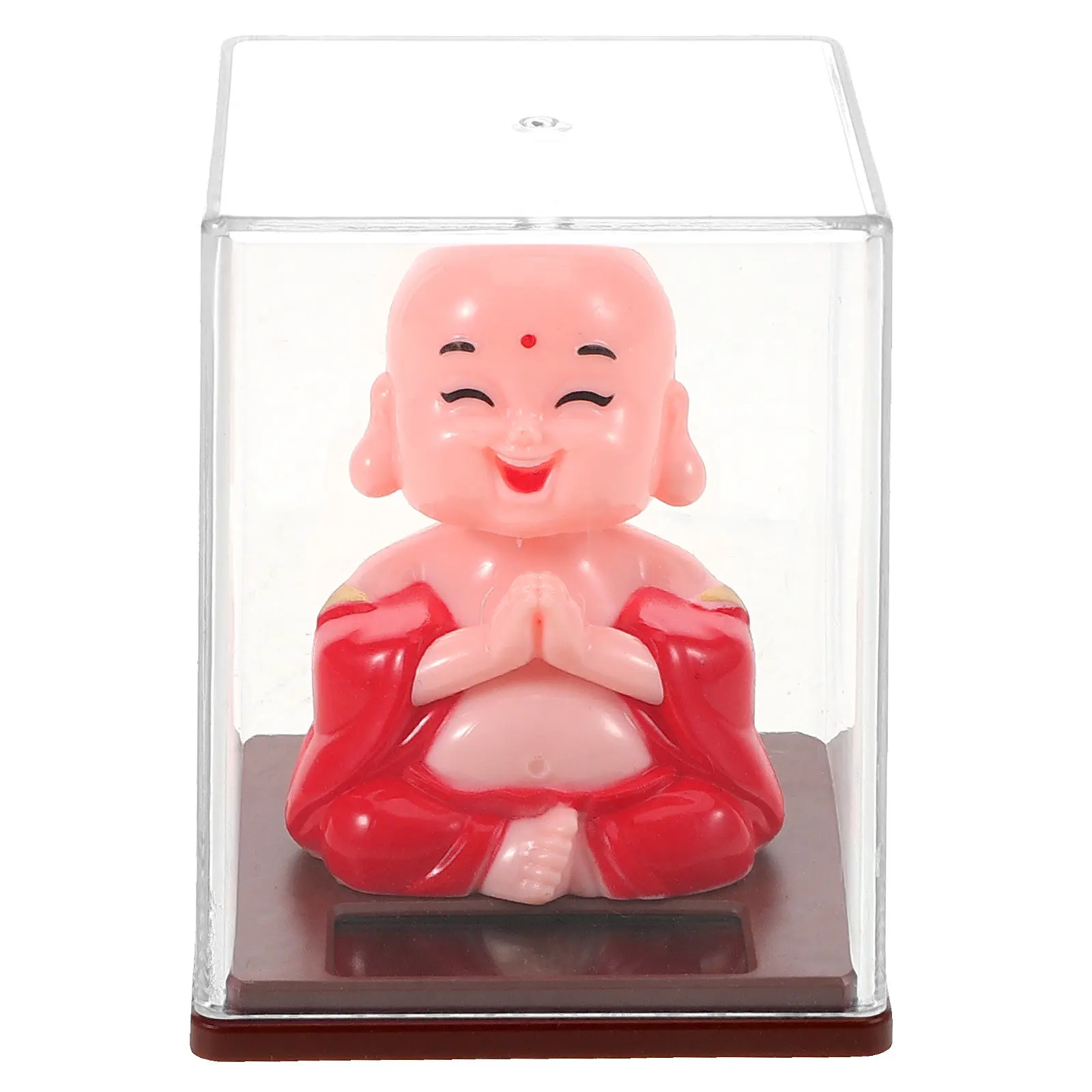 Mini Monk Statue Car Dashboard Prayer Hands Buddha Ornament Car Feng Shui Decoration Peace Symbol Home Decor Dashboard Ornament