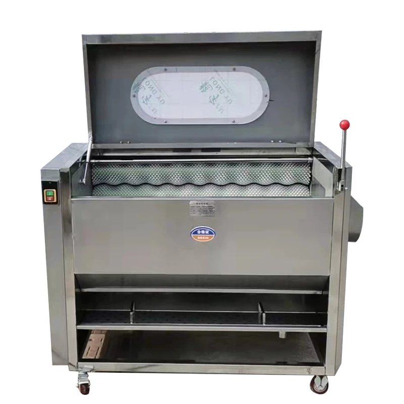 Sweet Potato Cleaning And Peeling Drum Model Root Vegetables Cleaning Machine Automatic Yam Peeling Machine