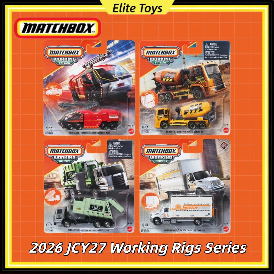 

Matchbox Working Rigs Series Alloy Airport Fire Truck JCY27 2026 Diecast Toy Vehicle Collectible Metal 1:64 Car Model Kids Gift