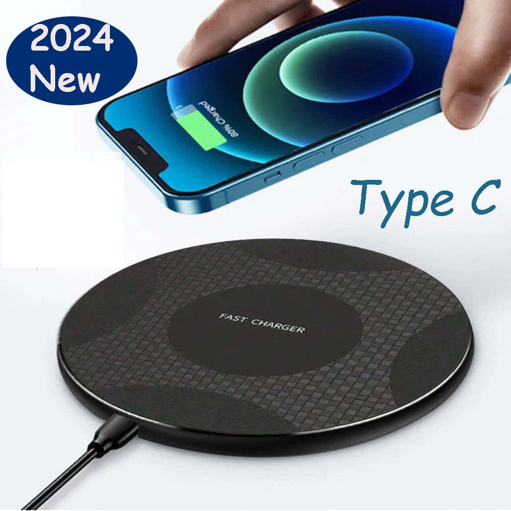 200W Wireless Charger Type C Desktop Ultra-thin Mobile Phone Fast Charging Dock Station For iPhone 15 14 13 12 X Samsung Xiaomi