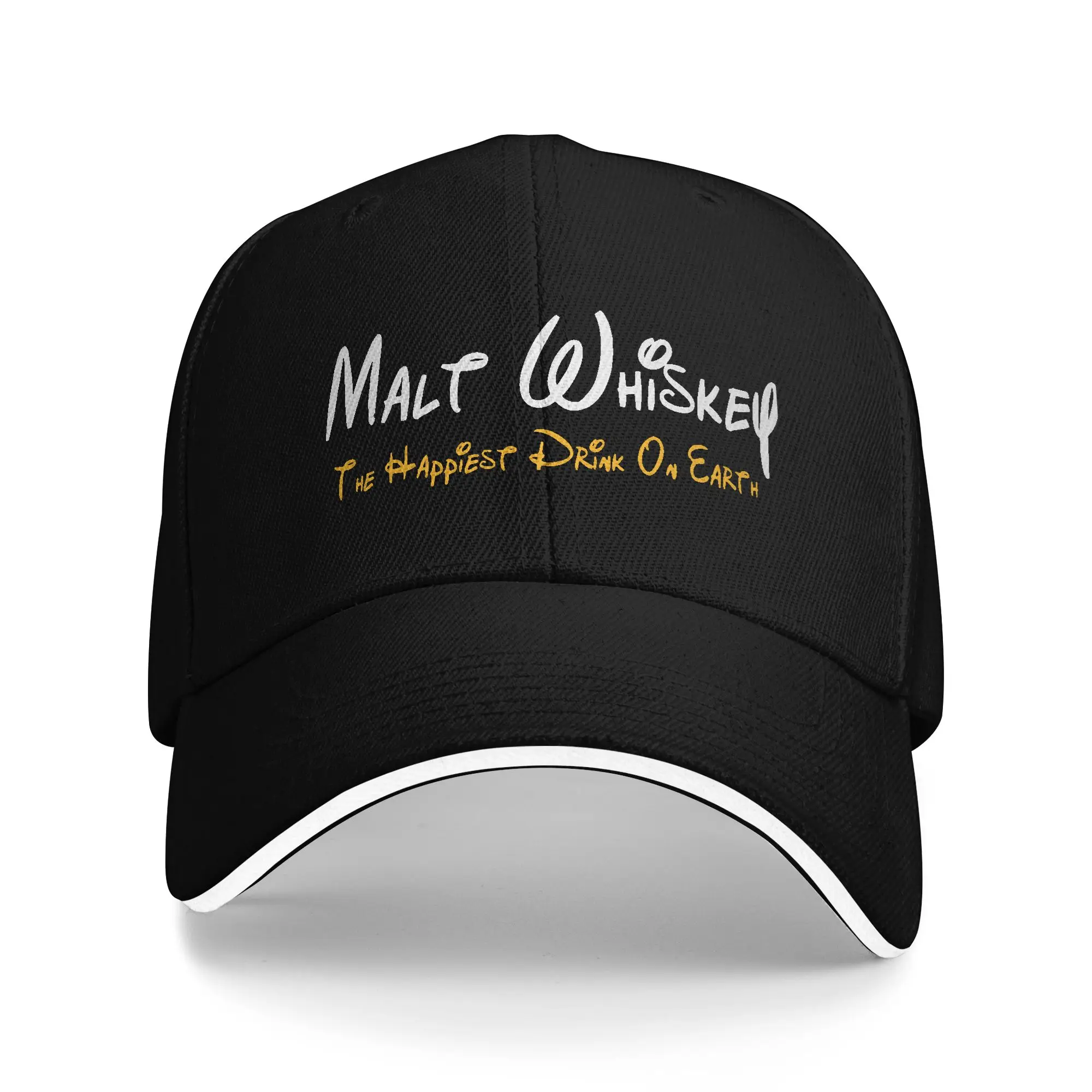 Funny Whiskey Gift for Whiskey Lover Sandwich Hat Adult ,Fitted Malt Whiskey Cap Golf Hats Adjustable Polyester Baseball Caps
