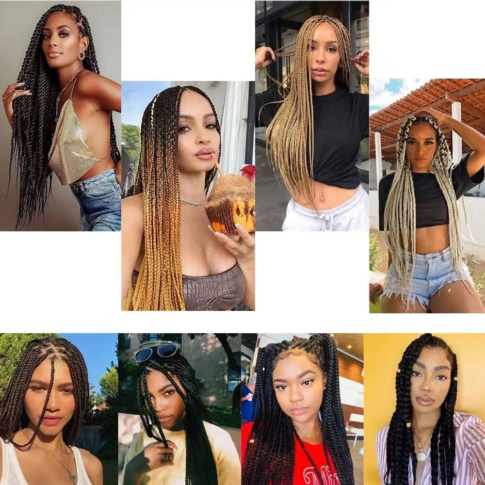 Synthetic Easy Braiding Hair Pre Stretched Ombre Crochet Braids Hair Extension Long Yaki Straight Jumbo Braid 16/26inch