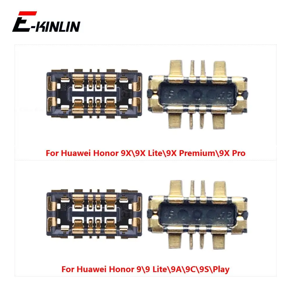 

2 шт./лот для Huawei Honor Play 9X Pro Premium 9 Lite 9A 9C 9S, зажим для аккумулятора, держатель контактных контактов на гибком кабеле материнской платы