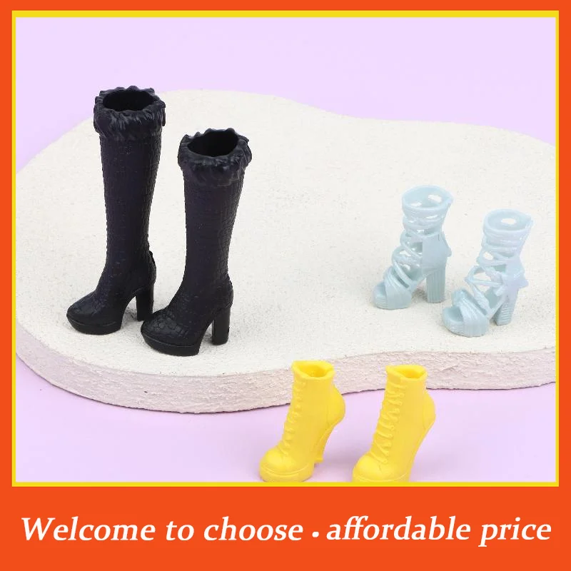 Mini Doll Shoes High Heels Boots Sandals Fashion 1/6 Dolls Dress Up Accessories For Female Dolls Decorations Pretend Play Toys