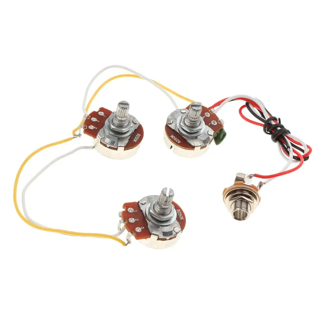 Durable DIY Circuit Wiring Harness A250K B250K Pots+Socket