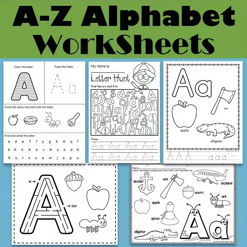 

ABC Learning Booklet for 26 Letters - Engaging Alphabet Adventure for Preschoolers - Fun Coloring Fosters Children's Minds