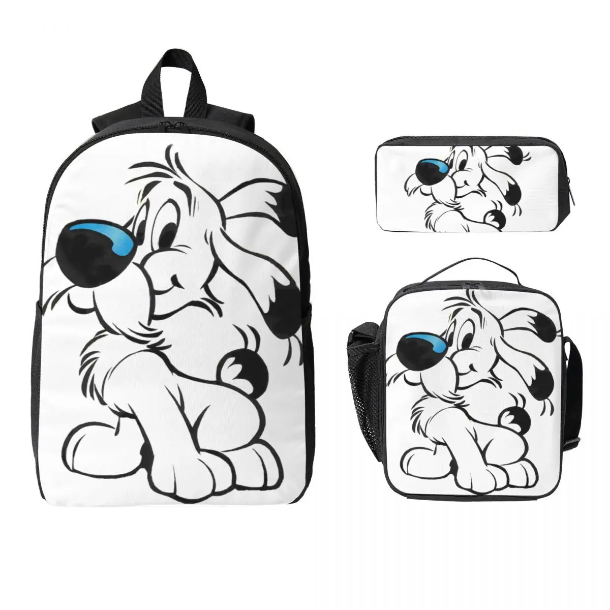 

Asterix And Obelix Dogmatix Ideafix Obelix Dog Backpack Student Boys Girl BookBag School Bag 3ps Insulated Lunch Bag Pencil Case
