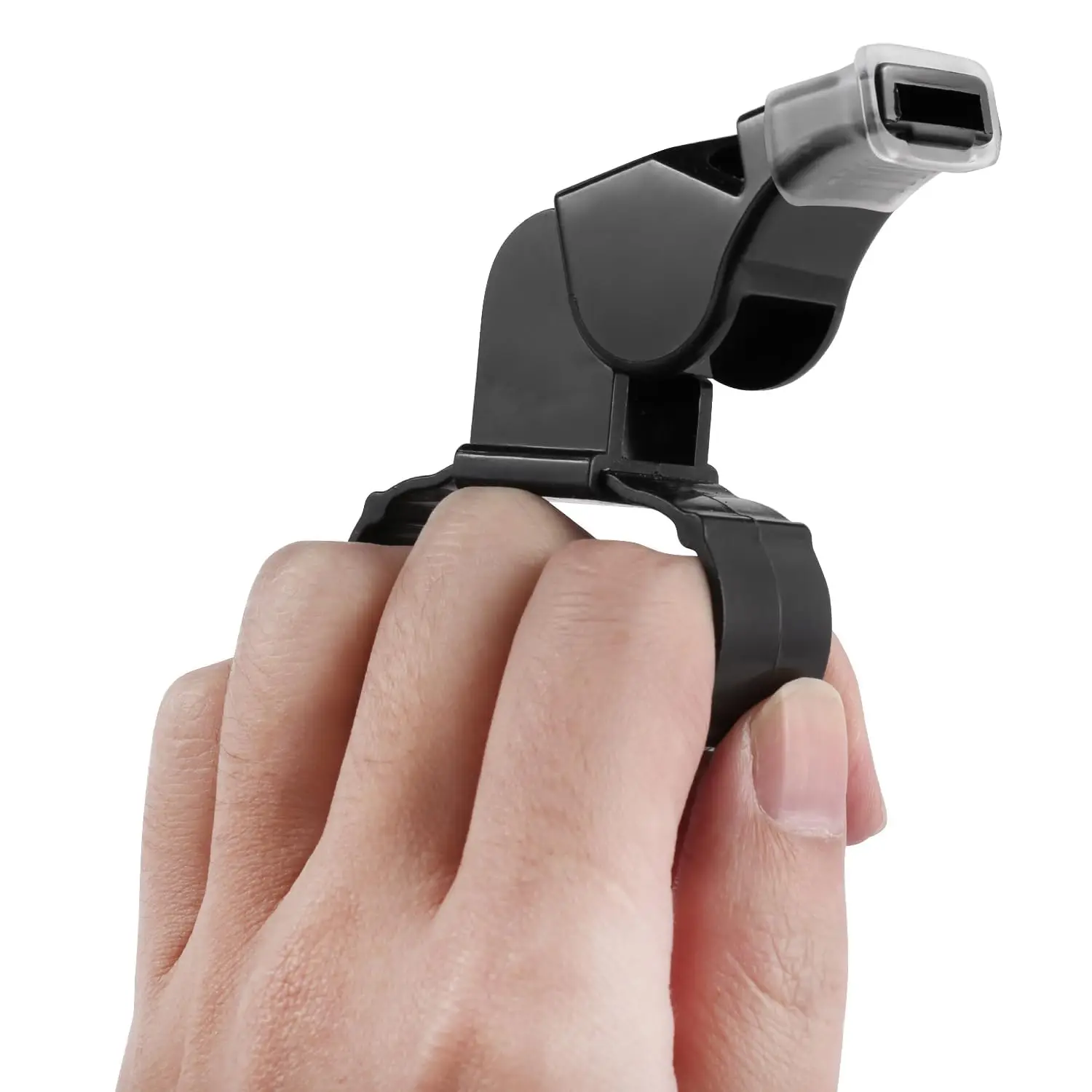 

2Pcs Sports Referee Whistle with Finger Grip, Loud Clear ABS Whistle for Football Netball Hiking, Comfortable & Versatile