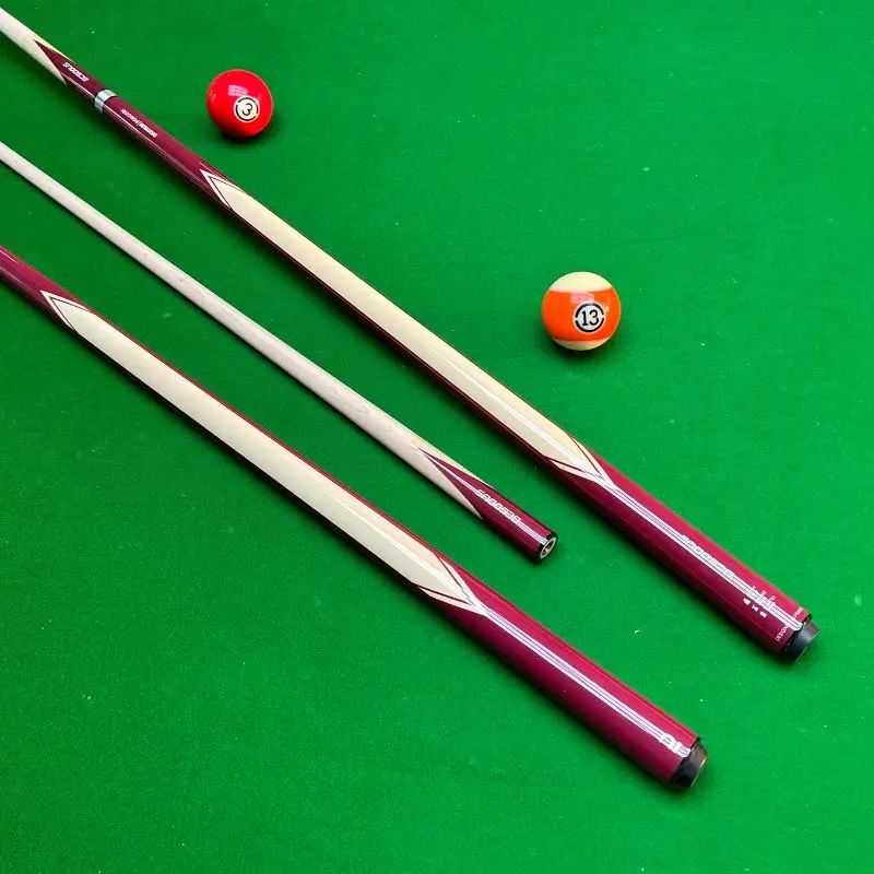 Professional Billiard Cue  Red 12.75mm Multi-layer Tip  Simplistic Design  High-Quality Pool Cue Stick