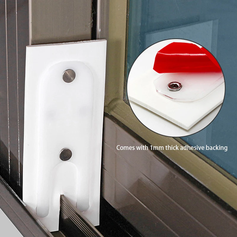 4Pcs/set Plastic Steel Aluminum Alloy Windproof Block Sliding Door Window Sealing Block Soundproof Push-pull Window Accessories