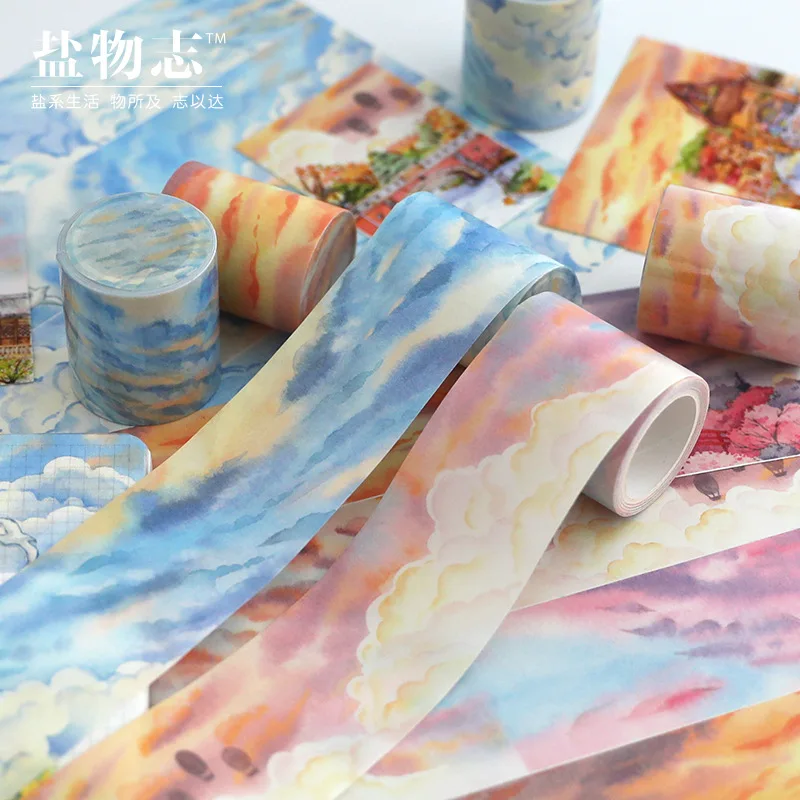 5cm*5m Fantasy Sky Cloud Special Ink Washi Tape Scrapbooking Diy Background Materials Masking Tape  Stationery