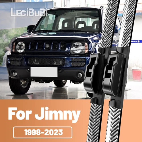 Imagen 1 del producto 2 uds limpiaparabrisas delantero limpiaparabrisas de fibra de carbono para Suzuki Jimny JB23 JB43 JB33 JB53 JB74 JB64 Sierra 1998-2023