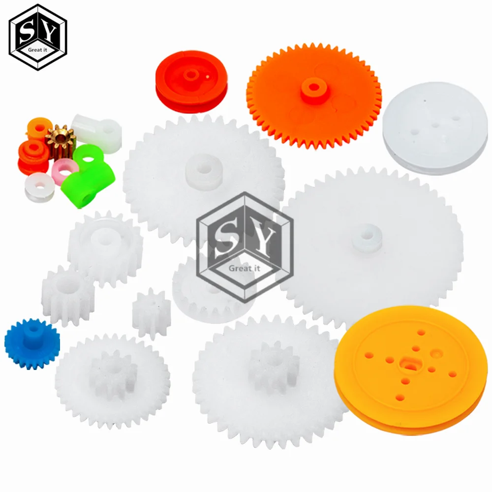 مجموعة أدوات تجميع تروس السيارة اليدوية مكونة من قطعتين من BS - مجموعة كاملة مع المحركات والتروس والمحاور والأحزمة والأكمام لمشاريع بناء الألعاب #5