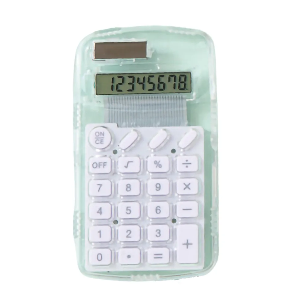 

8-digit Electronic Calculator Mini Silicone Button Keyboard Calculator Candy Color Portable Math Calculators School Supplies