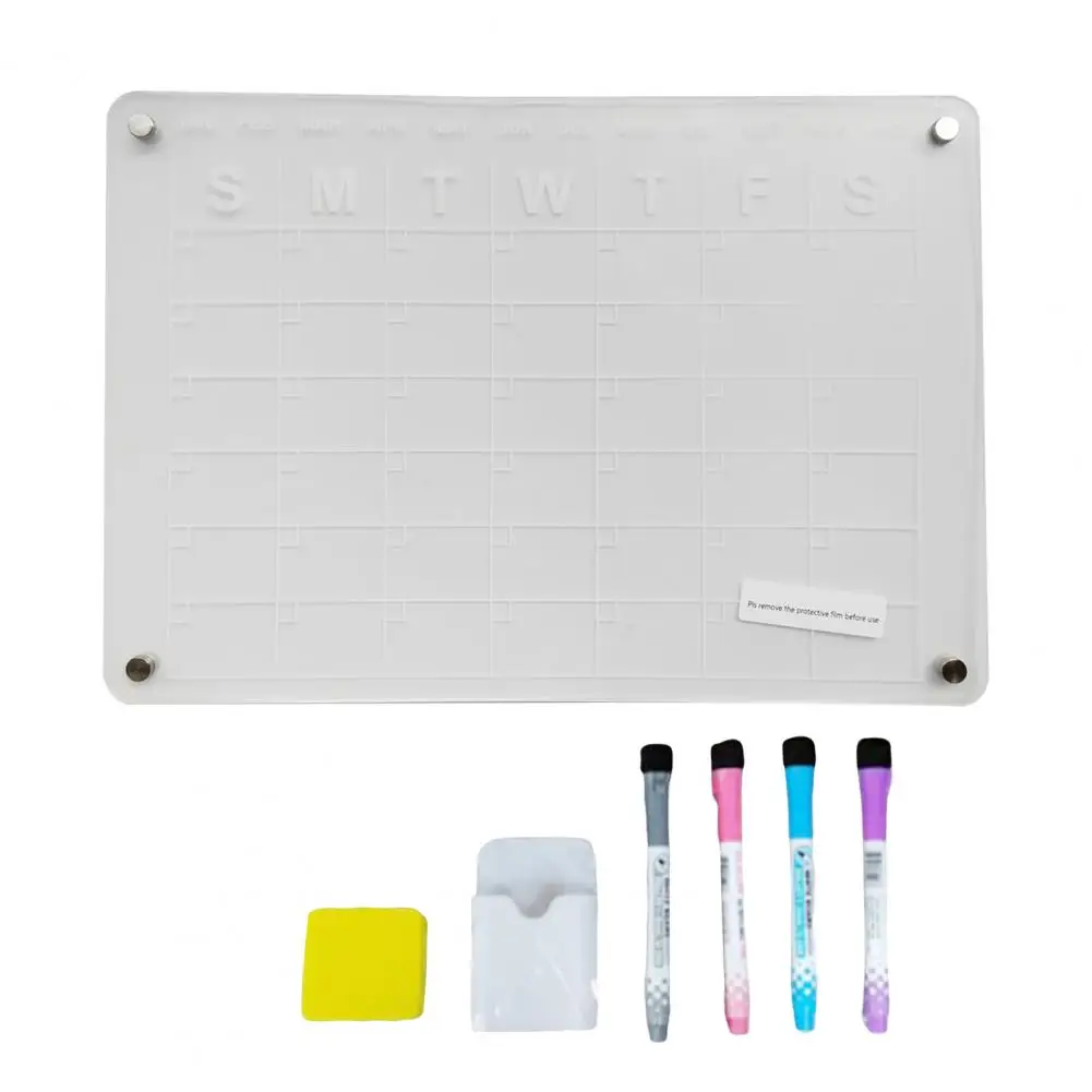 แม่เหล็กปฏิทินแม่เหล็กตู้เย็นแม่เหล็กการบริหารเวลาตู้เย็นแม่เหล็กอะคริลิคปฏิทินบอร์ดวางแผนของใช้ในบ้าน