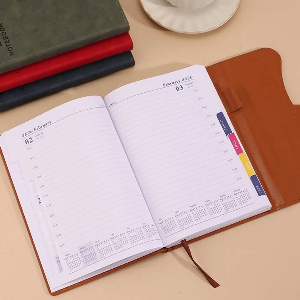 English 2026 Schedule Planner Notepad 12 Months Wear-resistant To-do List Notebook Efficiency Simple Office Work Planner