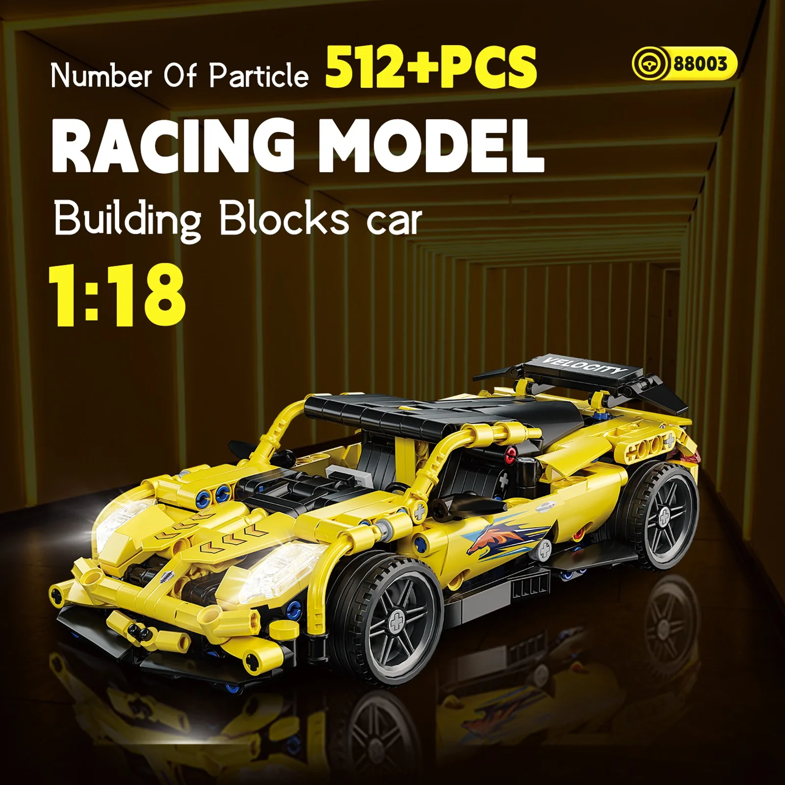 Nowy Zestaw Klocków do Budowy Sportowego Samochodu Wyjątkowy, Interaktywny Model Wyścigowego Auta Klocki do Budowy Sportowego Samochodu