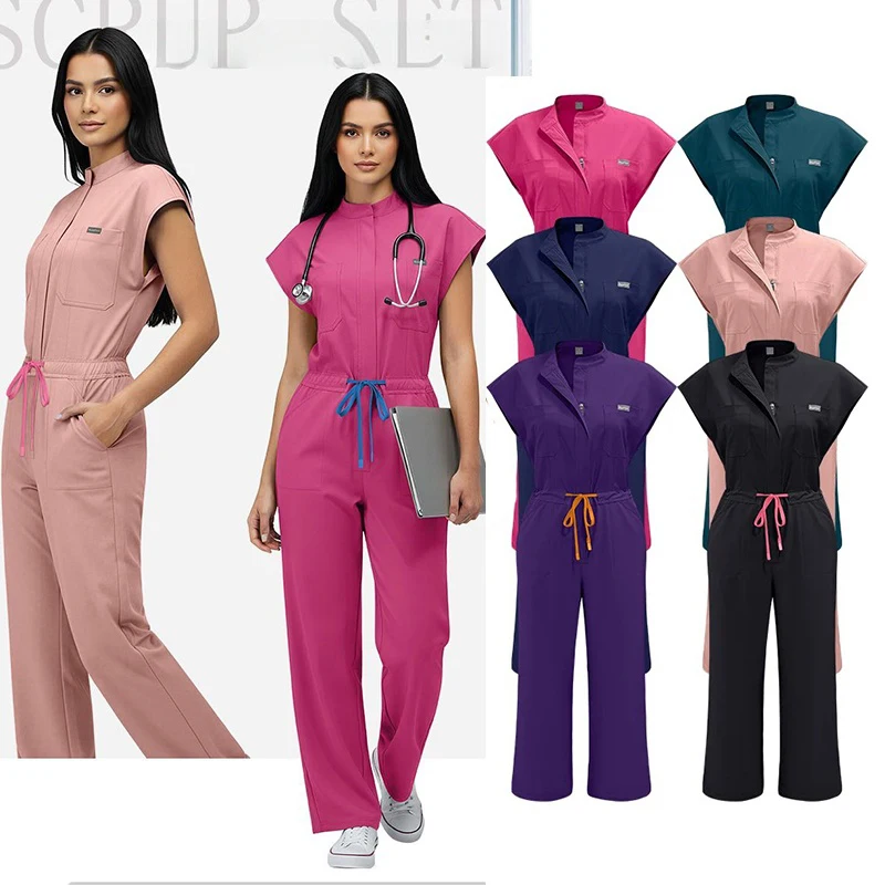 wholesale-medical-uniform-scrub-suit-hospital-nurse-beauty-salon-spa-workwear-dentist-clinical-overalls-surgical-uniforms-woman