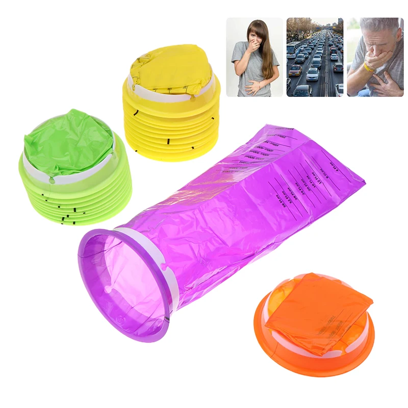 1/5/10 قطعة 1000 مللي حقيبة بلاستيكية نظيفة صديقة للبيئة المتاح السفر سيارة طائرة دوار الحركة الغثيان القيء تنظيف حقيبة