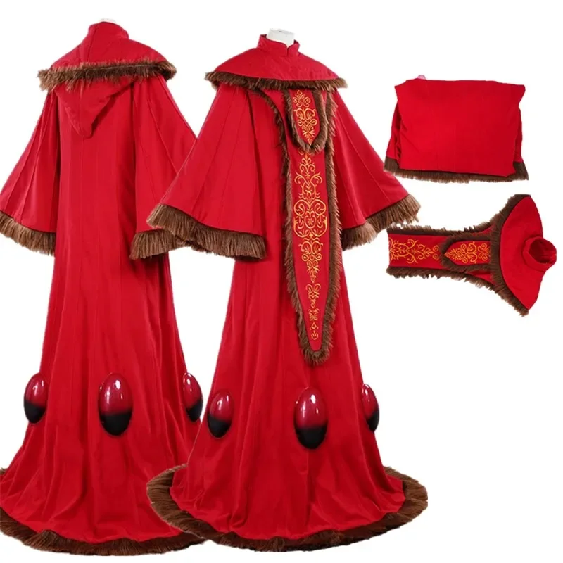 

Padme Cosplay Amidala Space Battle Fantasy Costume Adult Women Red Robe Dress Cape Outfits Halloween Carnival Party Suit