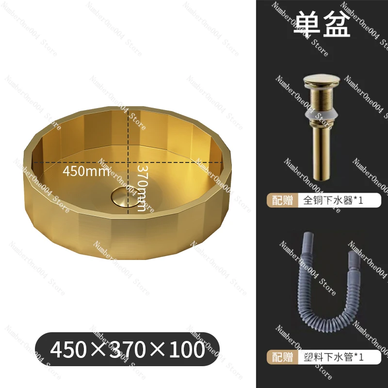 applicable to  Oval Stainless Steel Table Wash Internet Celebrity Bar B & B Art Wash Single Basin