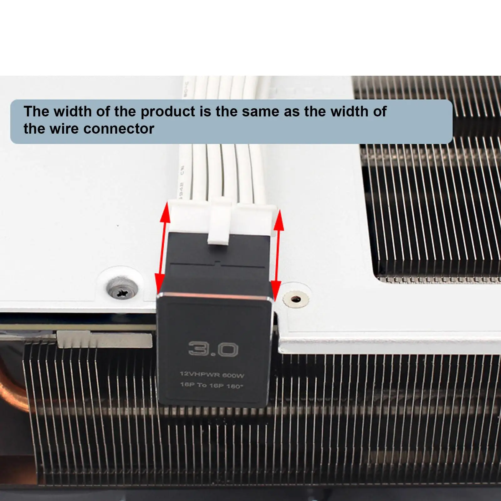 

16Pin Male to 16Pin Female 180 Degree Angled Adapter 12V PCIe5.0 HPWR GPU Connector for desktop PC U Turn Angle