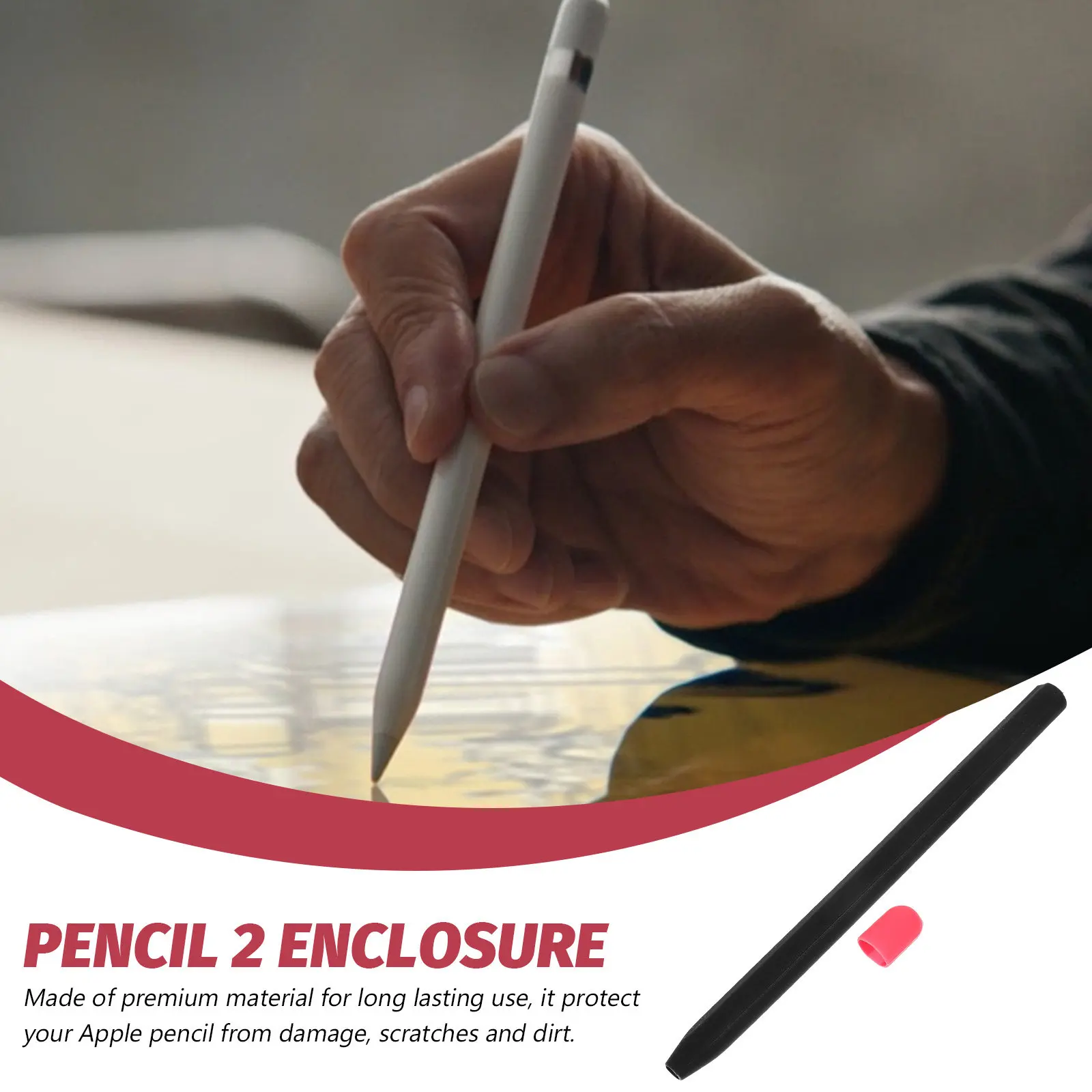 

1 комплект чехлов для ручек и стилусов 2-го поколения: креативный силиконовый защитный чехол, нескользящий, ударопрочный, мягкий