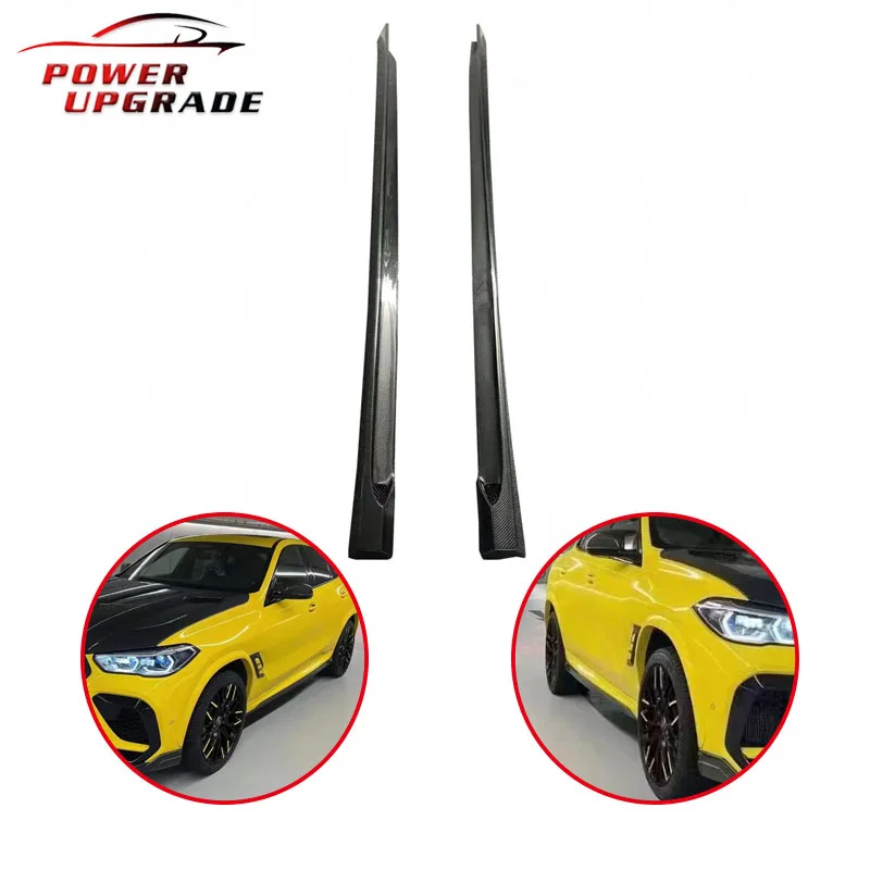 

Side Bumper Lip Car Styling For BMW X6M F96 Carbon Fiber Side Skirt LD Style Side Lower Retrofit accessories Body Kit